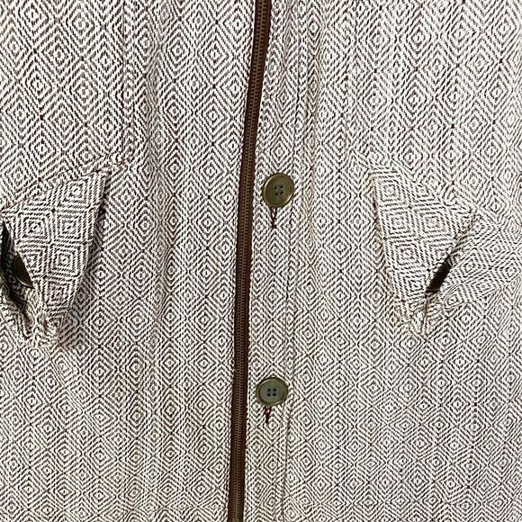 Tulle Anthropologie Pea Coat Fitted Tan Textured S - Picture 5 of 8